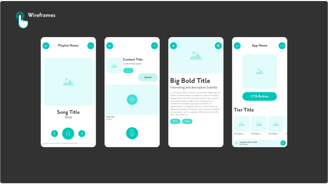 Wireframe Design Examples